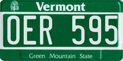 VT license plate OER595