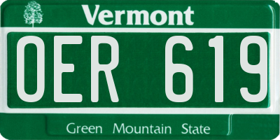 VT license plate OER619