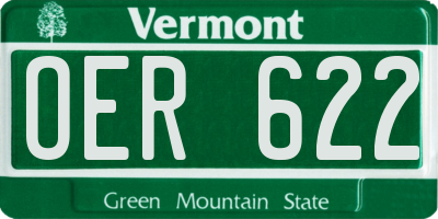 VT license plate OER622