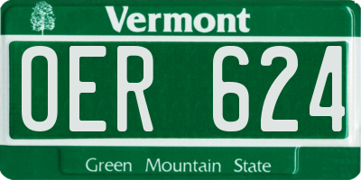 VT license plate OER624
