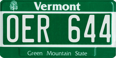 VT license plate OER644