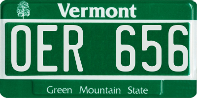 VT license plate OER656