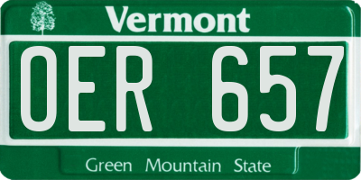 VT license plate OER657