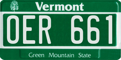 VT license plate OER661