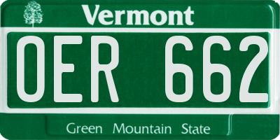 VT license plate OER662