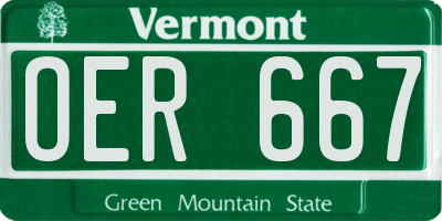 VT license plate OER667