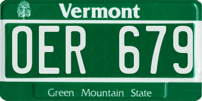 VT license plate OER679