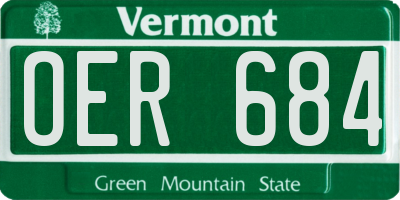 VT license plate OER684