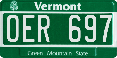 VT license plate OER697