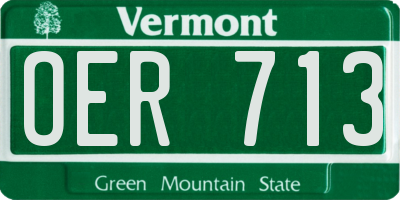 VT license plate OER713