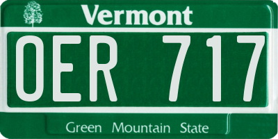 VT license plate OER717