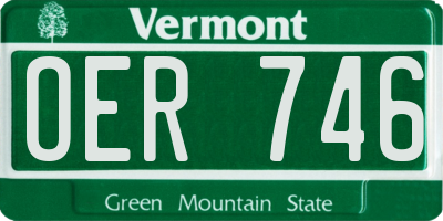 VT license plate OER746