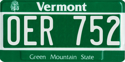 VT license plate OER752