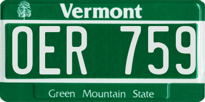 VT license plate OER759