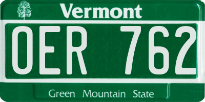 VT license plate OER762