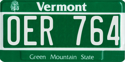 VT license plate OER764