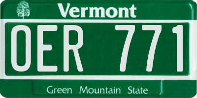 VT license plate OER771