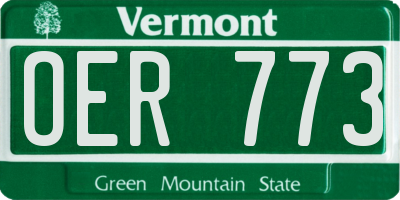 VT license plate OER773