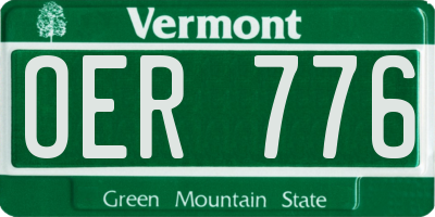 VT license plate OER776