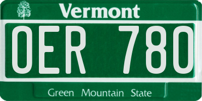 VT license plate OER780