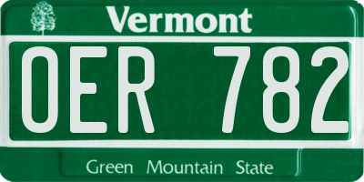 VT license plate OER782