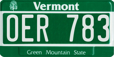 VT license plate OER783