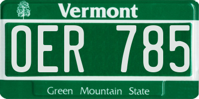 VT license plate OER785