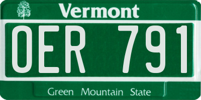 VT license plate OER791