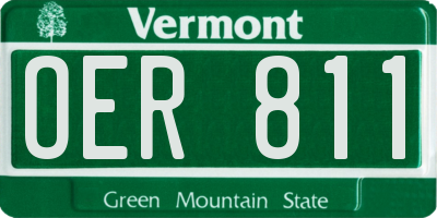 VT license plate OER811