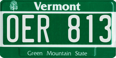 VT license plate OER813