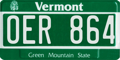 VT license plate OER864
