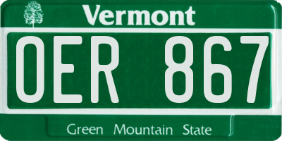 VT license plate OER867