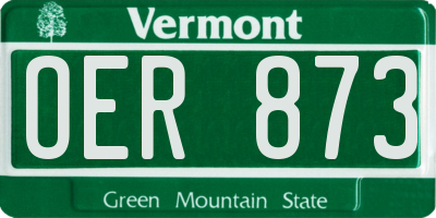 VT license plate OER873
