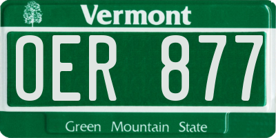 VT license plate OER877