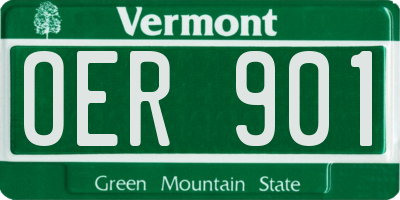 VT license plate OER901