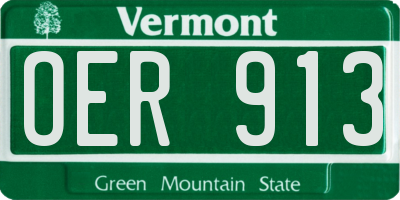 VT license plate OER913