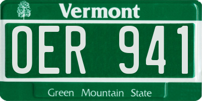 VT license plate OER941