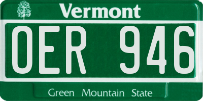 VT license plate OER946