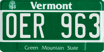 VT license plate OER963