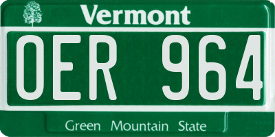 VT license plate OER964