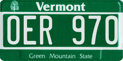 VT license plate OER970