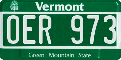 VT license plate OER973