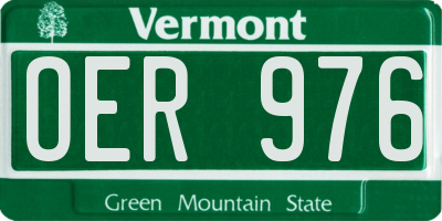 VT license plate OER976