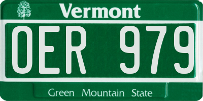 VT license plate OER979
