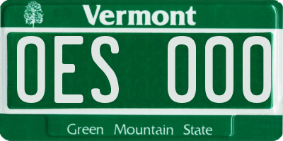 VT license plate OES000