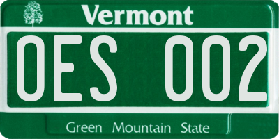 VT license plate OES002