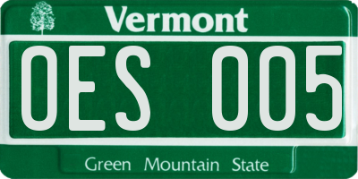 VT license plate OES005