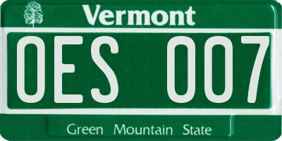 VT license plate OES007