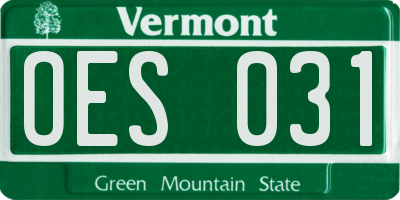VT license plate OES031