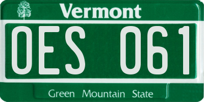 VT license plate OES061